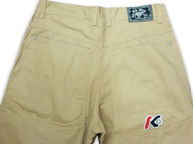 Kikwear 32'' Twill Old Skool Pants (Khaki)