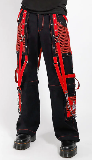 Tripp Darkstreet NYC - "Symbol" Bondage Pants (Black & Red)