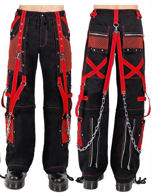 Tripp Darkstreet NYC - "Symbol" Bondage Pants (Black & Red)
