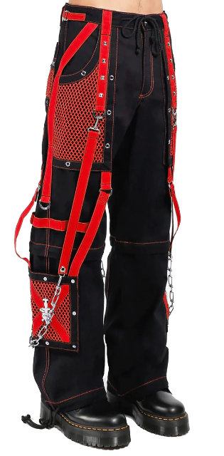 Tripp Darkstreet NYC - "Symbol" Bondage Pants (Black & Red)
