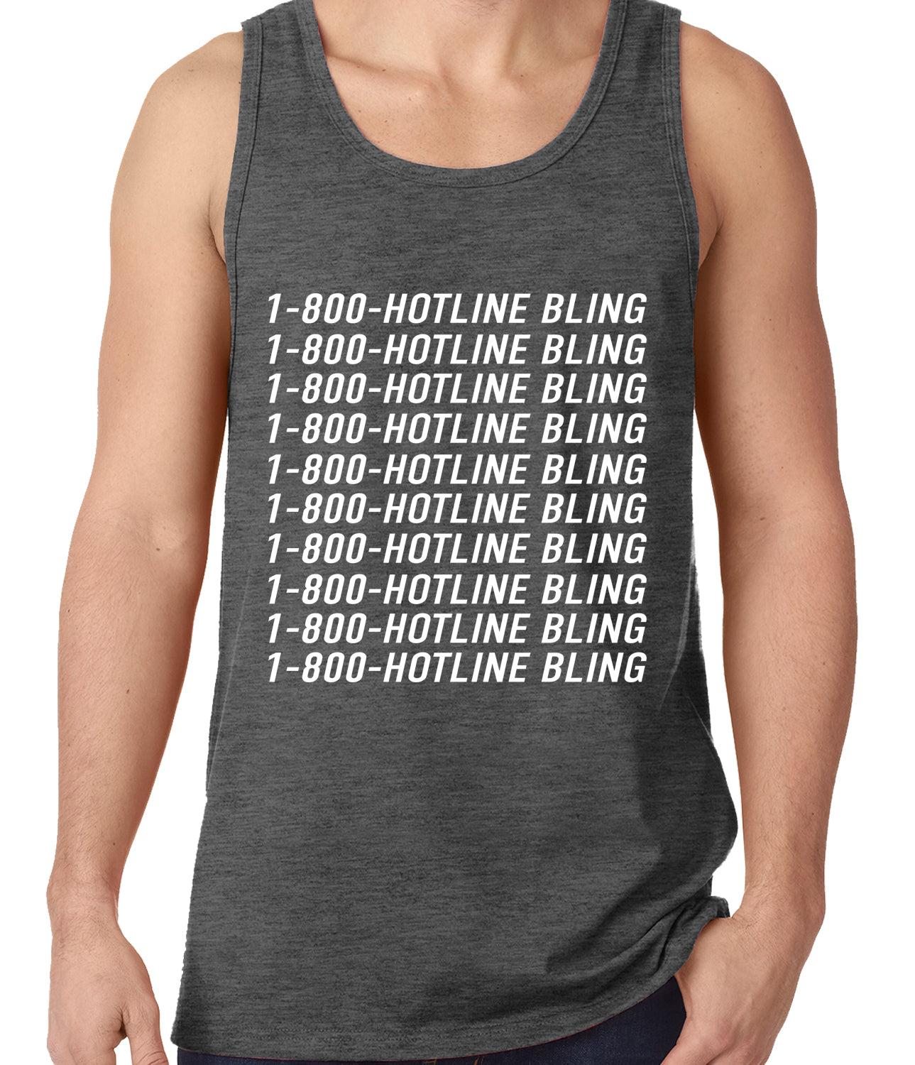 1-800-HotlineBling Tank Top Charcoal Grey