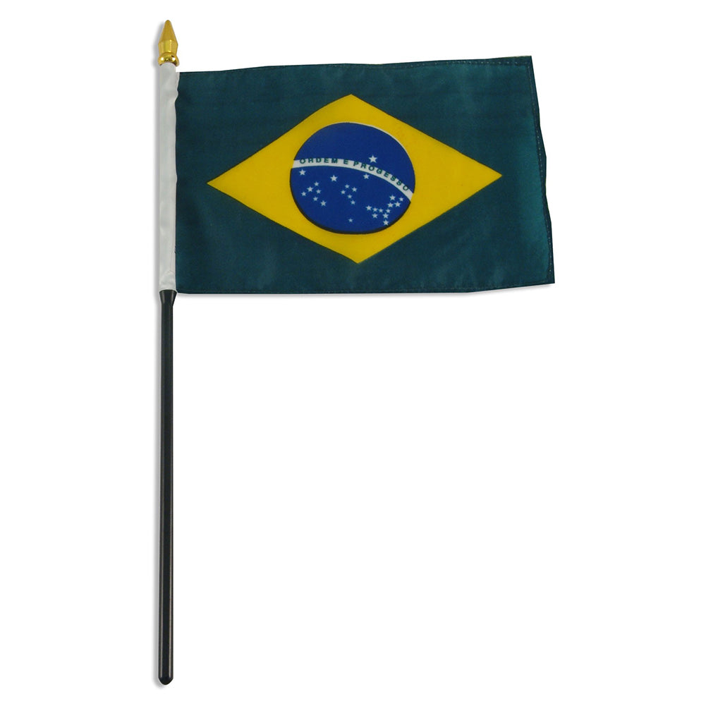 12 Pack of 4x6 Inch Brazil Flag (12 Pack)