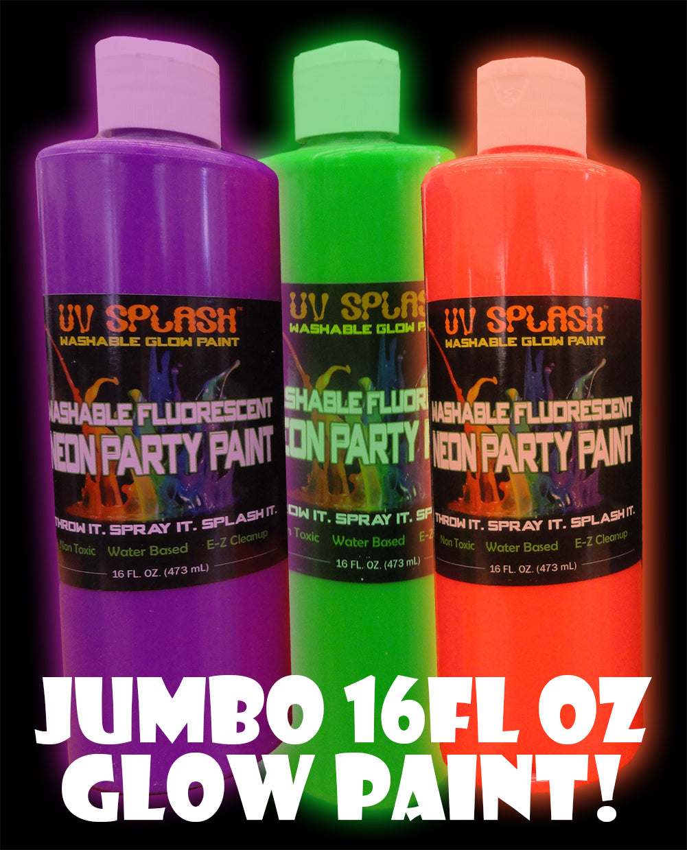16 FL. OZ Neon Glowing Party Paint