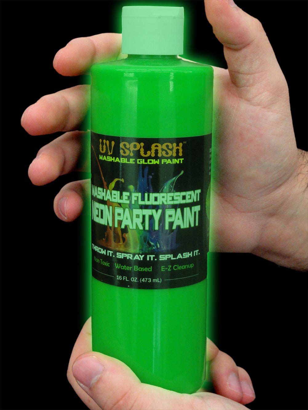 16 FL. OZ Neon Glowing Party Paint Green