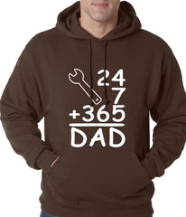 24+7+365 = Dad Father's Day Adult Hoodie