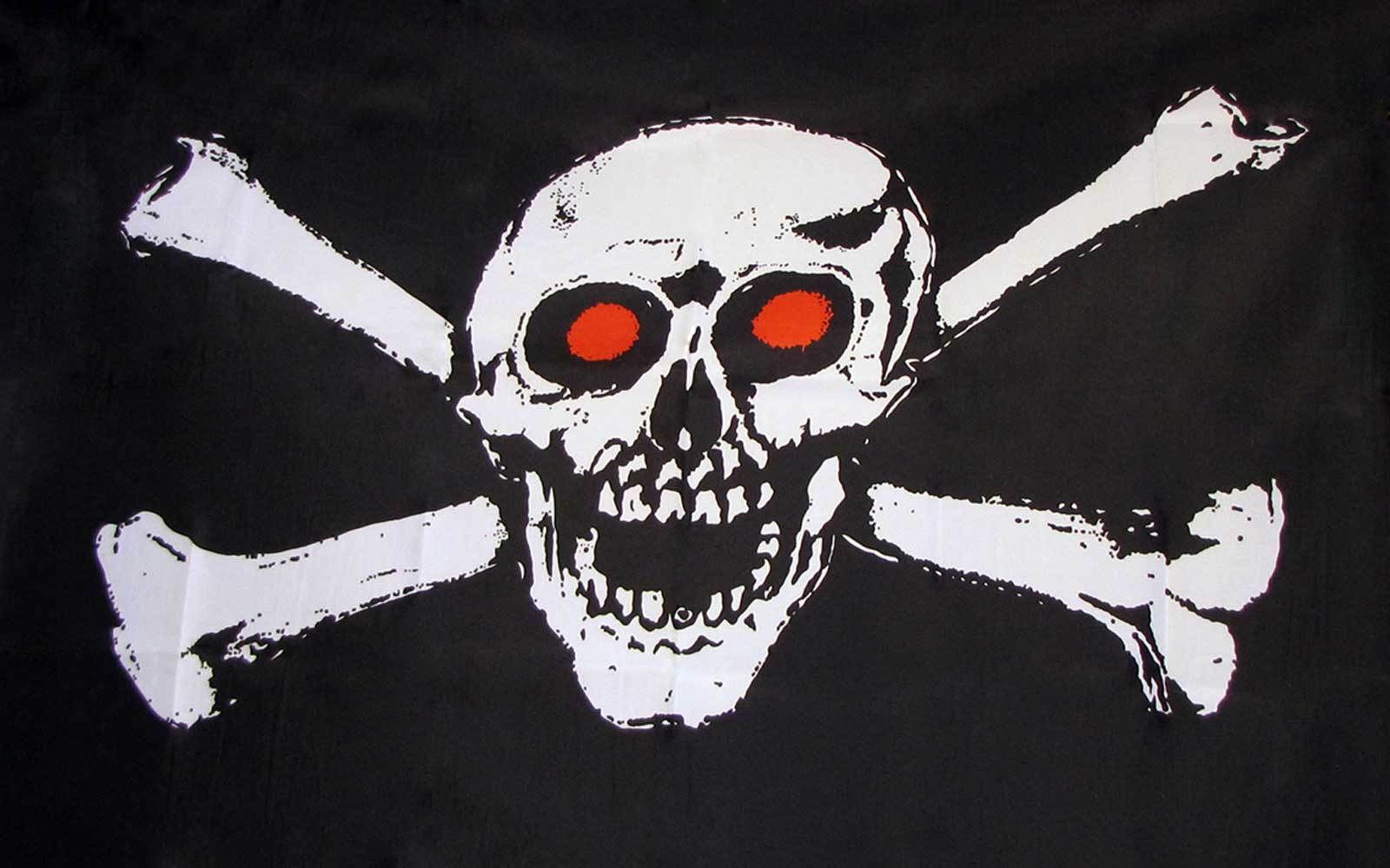3 x 5 Red Eye Pirate Flag
