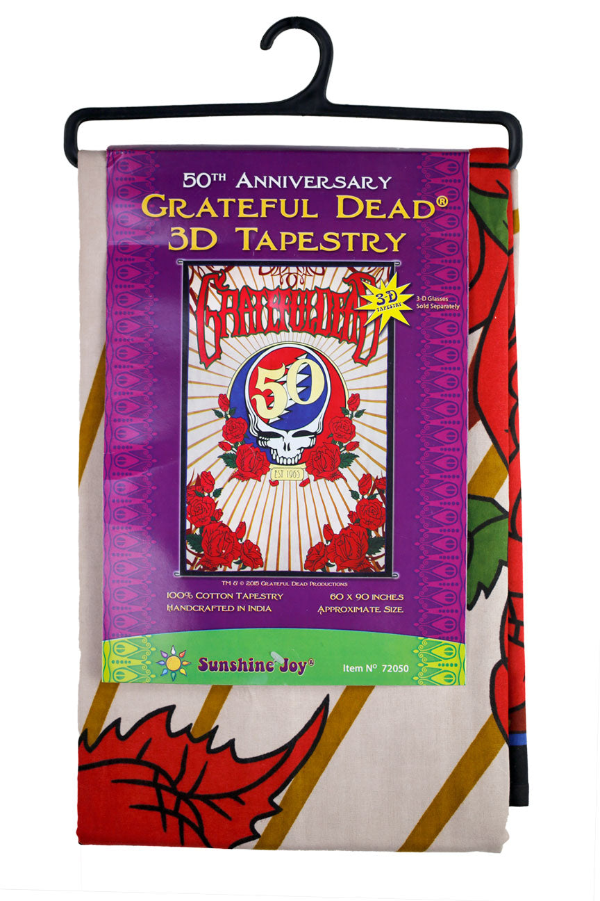 3D Grateful Dead 50th Anniversary Steal Your Face Tapestry 60 x 90"