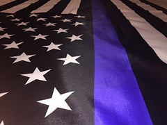 4 by 6 Foot BlueLine Flag, Thin Blue Line Flag, Black, White And Blue American Flag With Brass Grommets
