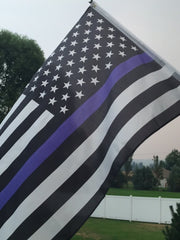 4 by 6 Foot BlueLine Flag, Thin Blue Line Flag, Black, White And Blue American Flag With Brass Grommets