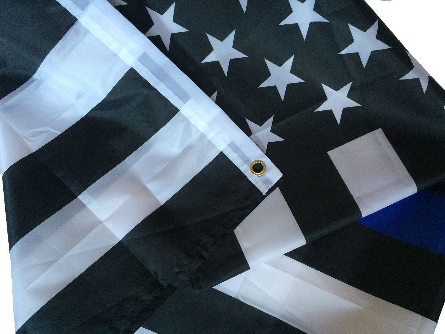 4 by 6 Foot BlueLine Flag, Thin Blue Line Flag, Black, White And Blue American Flag With Brass Grommets