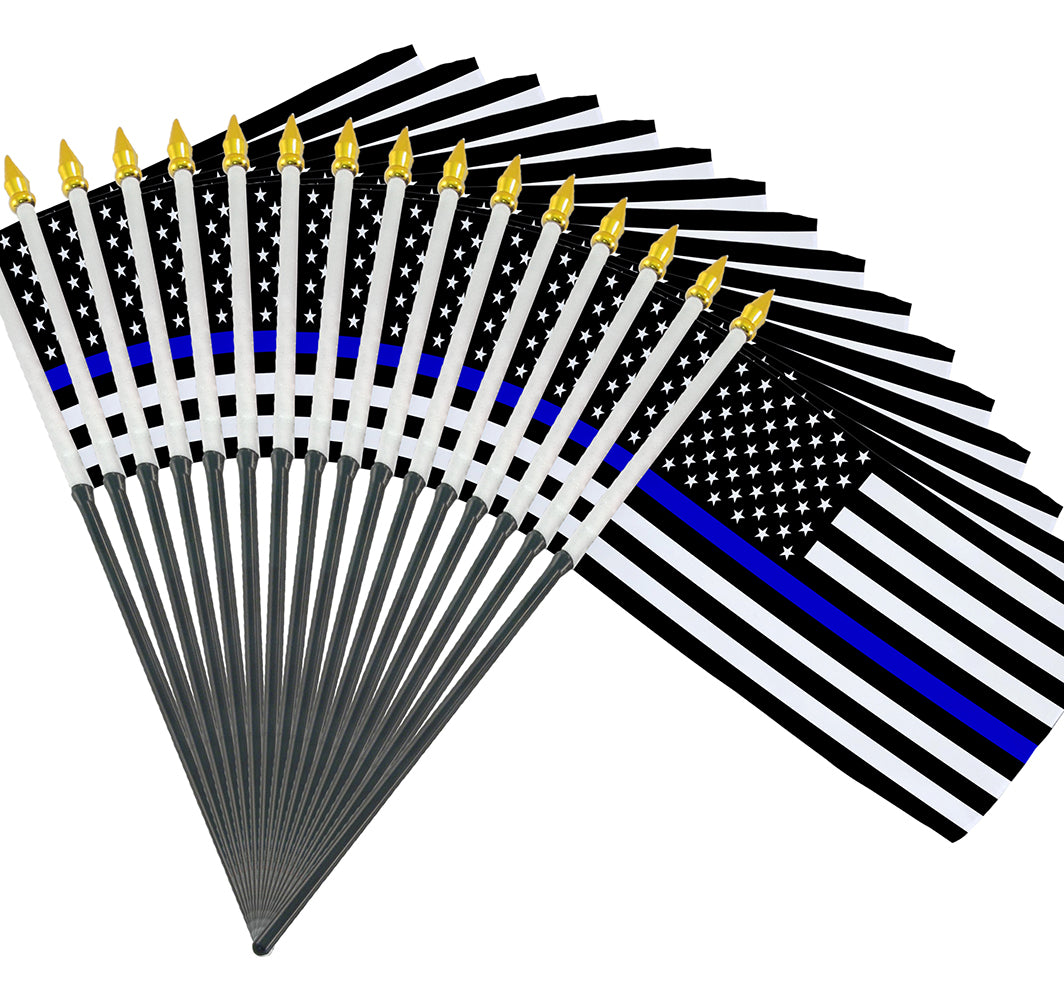 4x6 Inch Blue Line American Police Flag