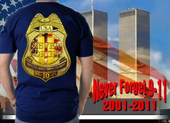 9/11 10th Anniversary NYPD Memorial T-Shirt