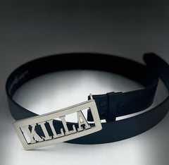 Killa custom belt buckle silver with free belt