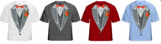 Tuxedo TShirts Deluxe Showman's Tuxedo T-Shirt with Vest & Bowtie