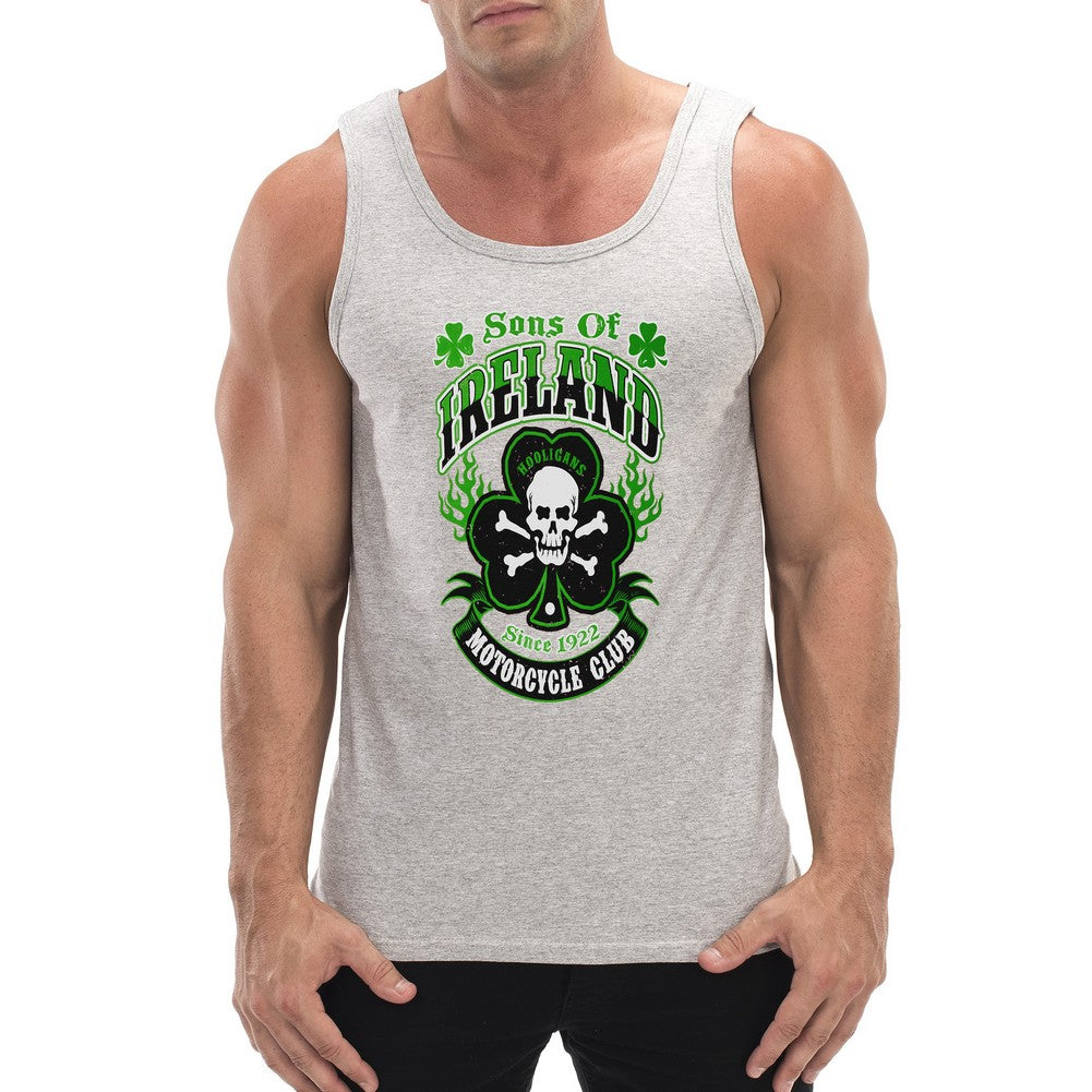 Sons of Ireland Shamrock Skull Biker Top
