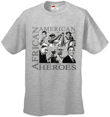 African American Hero Icons Mens T-shirt Heather Grey