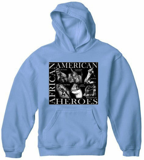 African American Sports Heroes Adult Hoodie