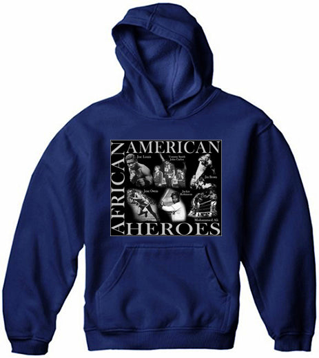 African American Sports Heroes Adult Hoodie