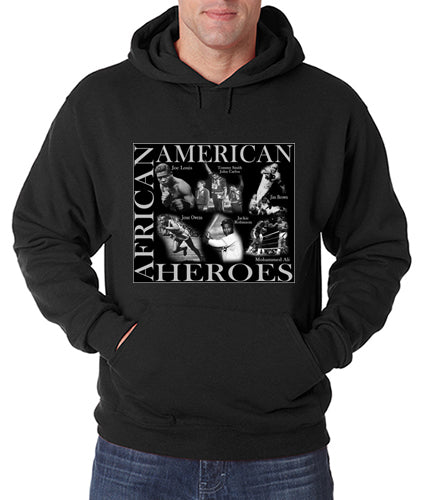 African American Sports Heroes Adult Hoodie