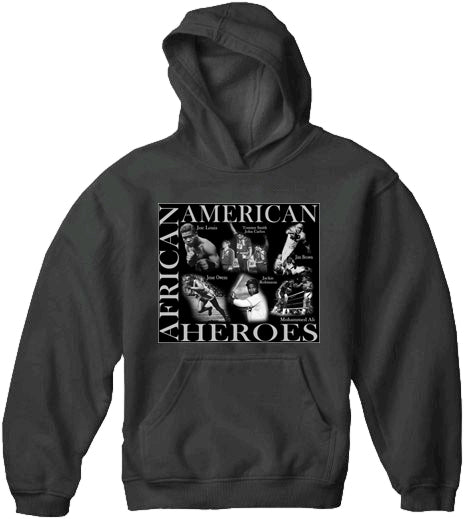 African American Sports Heroes Adult Hoodie