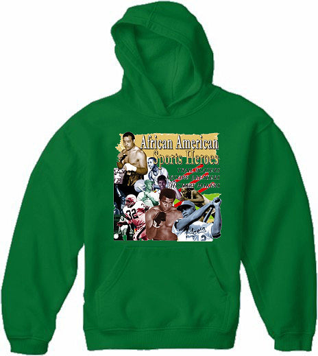 African American Sports Heroes Adult Hoodie