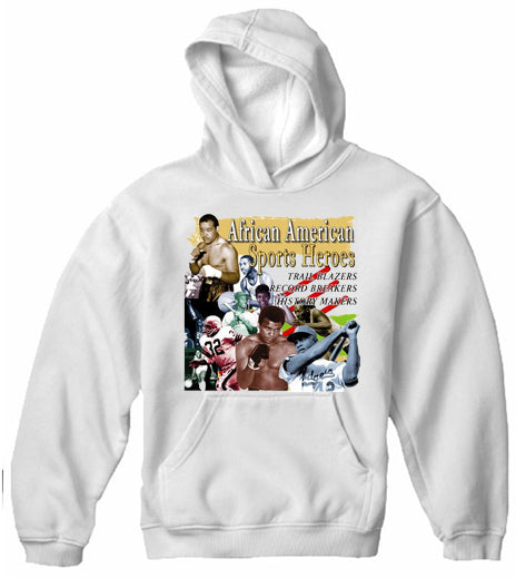 African American Sports Heroes Adult Hoodie