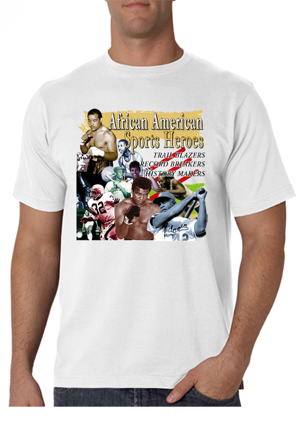 African American Sports Heroes Men's T-Shirt