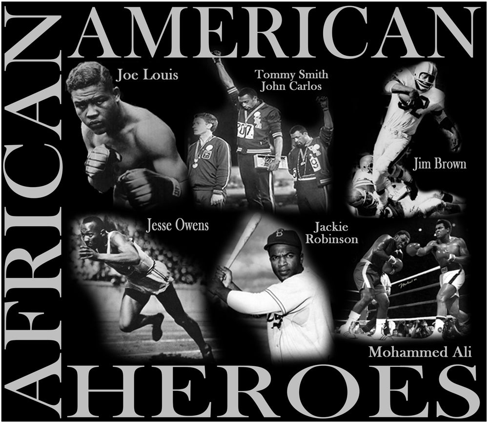 African American Sports Heroes Men's T-Shirt
