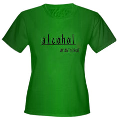 Alcohol Anti-Drug Girls T-Shirt Kelly Blue