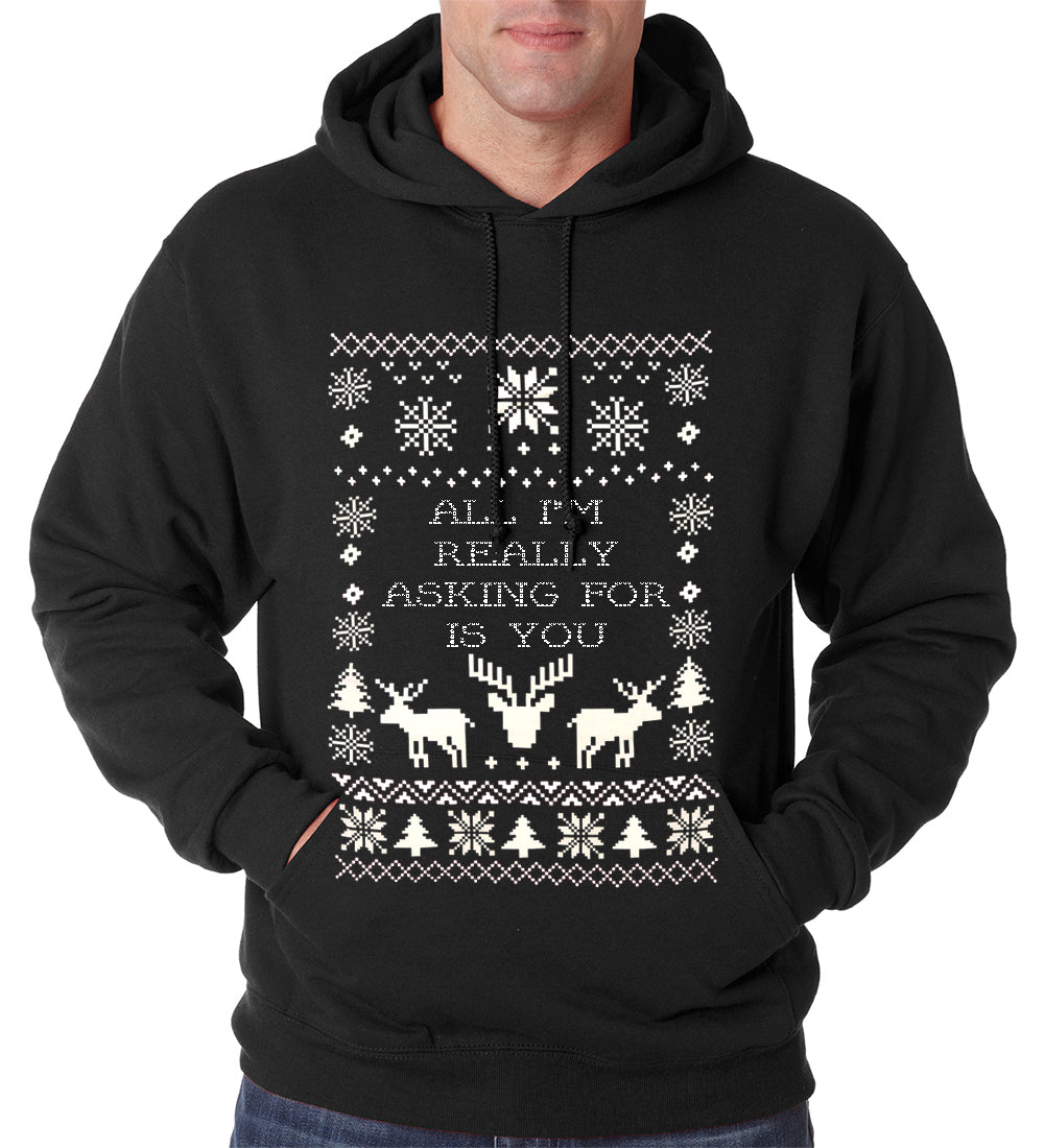 All I'm Really Asking For Is You Ugly Christmas Adult Hoodie