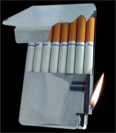 All In One Cigarette Case With cigarette Lighter (For Regular Size Only)