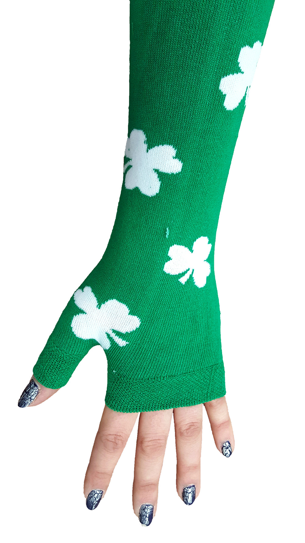 All Over Shamrocks Arm Warmers Left Hand