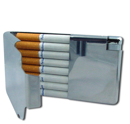 All In One Cigarette Case With cigarette Lighter (For Regular Size Only)