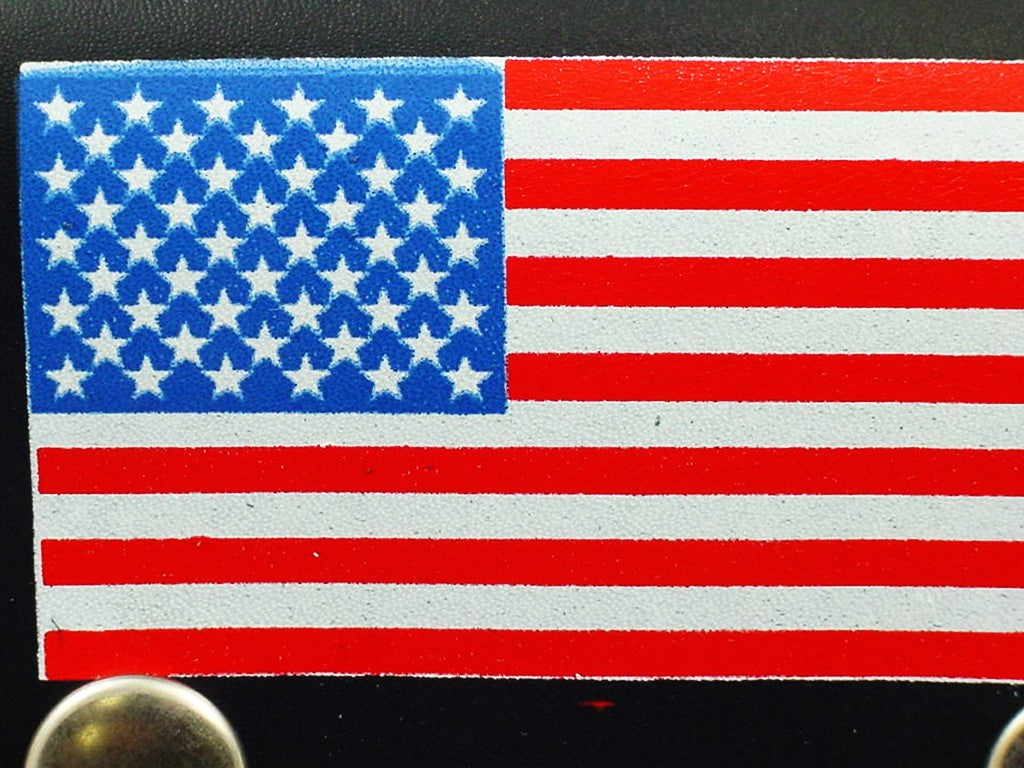 American Flag Genuine Leather Chain Wallet