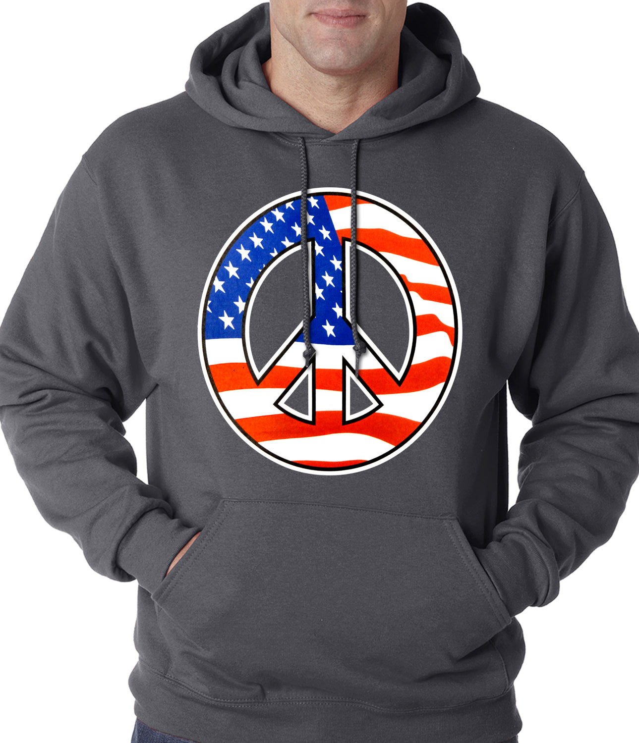 American Flag Peace Sign Hoodie