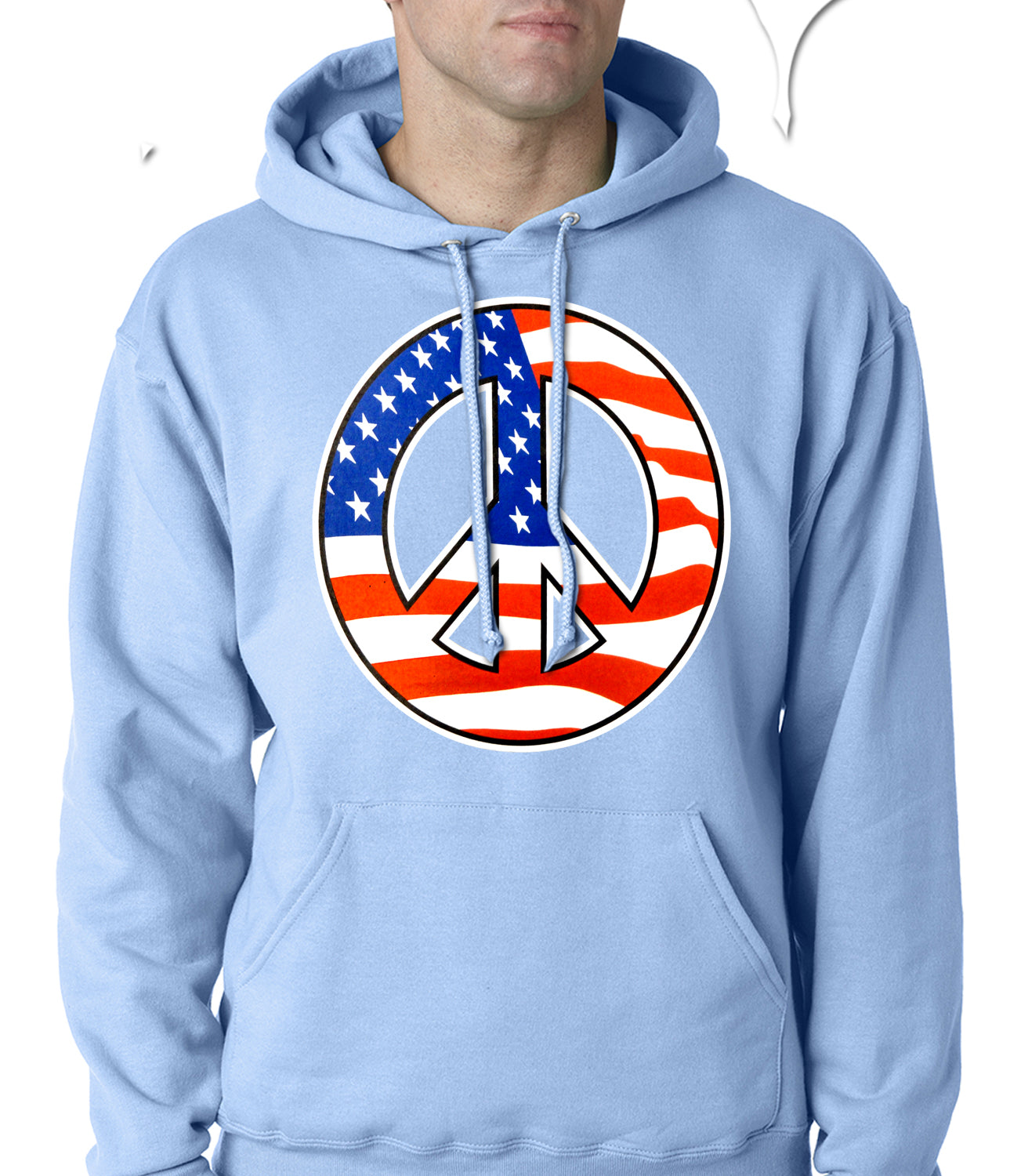 American Flag Peace Sign Hoodie