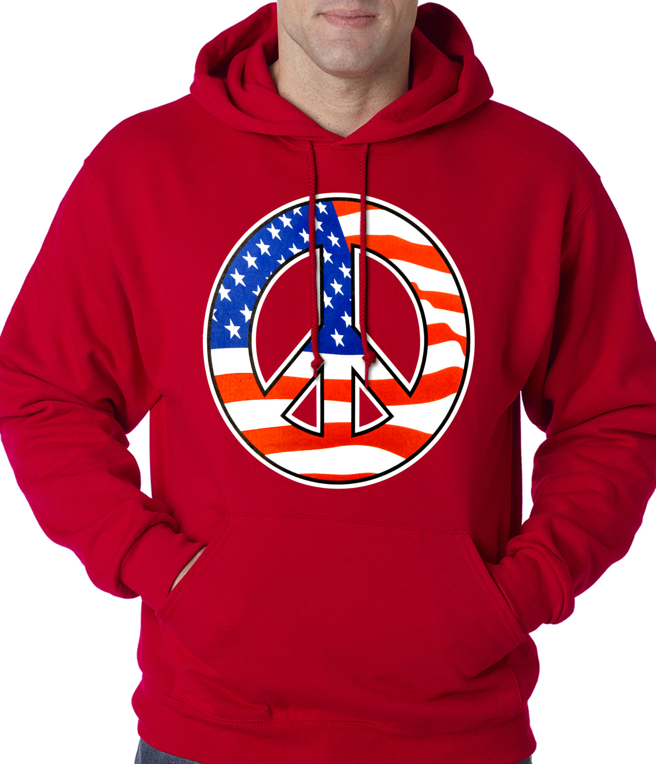 American Flag Peace Sign Hoodie