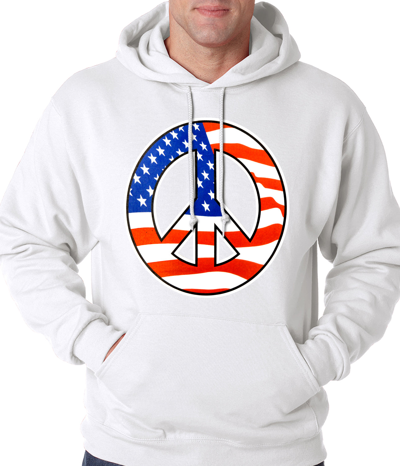 American Flag Peace Sign Hoodie