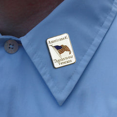 Americans #1 Thanks To Our Troops Lapel Pin