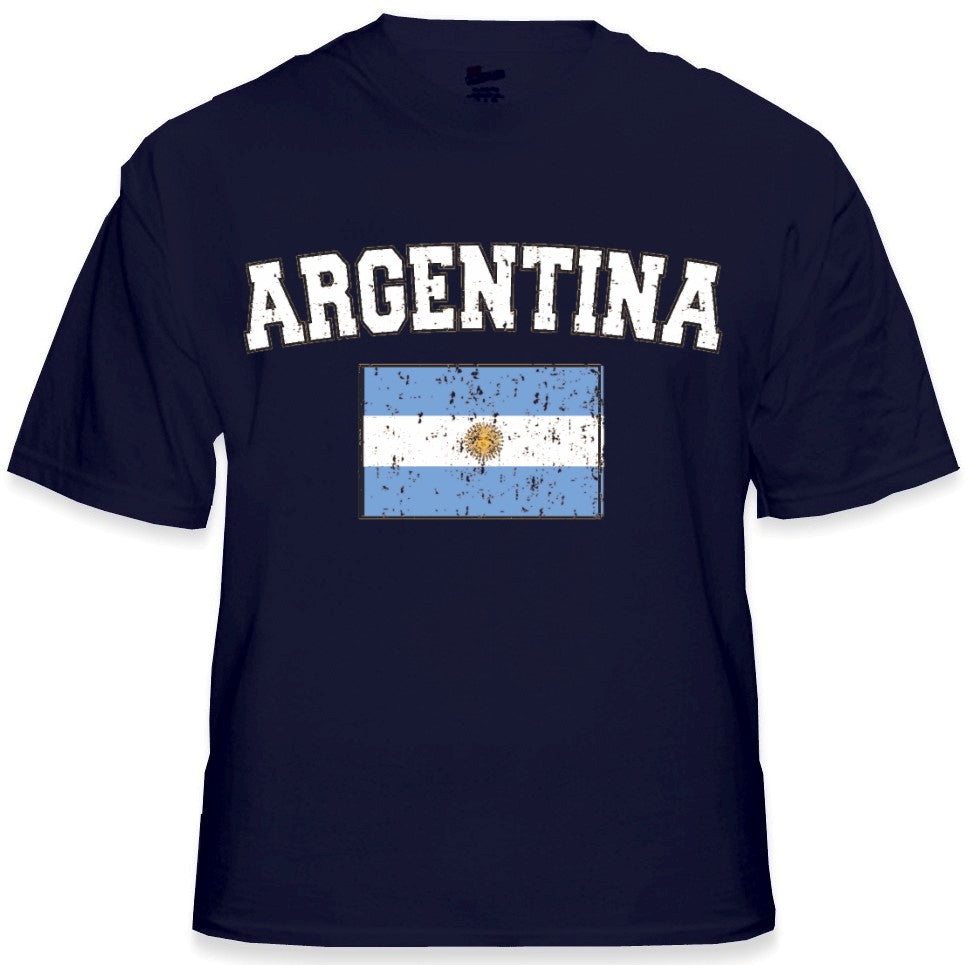 Argentina Vintage Flag International Mens T-Shirt