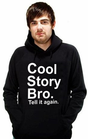 As Seen On Jersey - Cool Story Bro. Tell It Again. Adult Hoodie