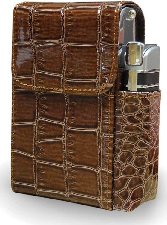 Automatic Rising Cigarette Case with Lighter Holder (For Regular Size & 100's)