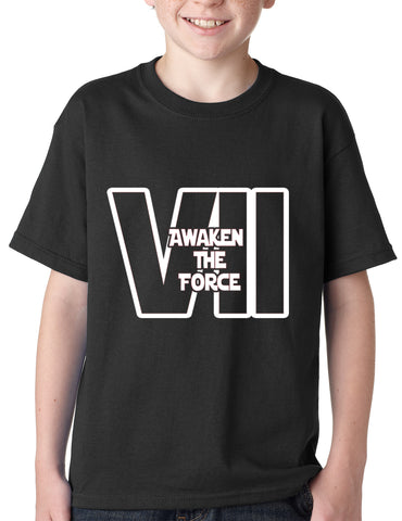 Awaken The Force VII Kids T-shirt Black