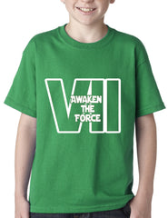 Awaken The Force VII Kids T-shirt Kelly Green