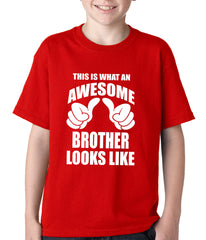 Awesome Brother Kids T-shirt Red
