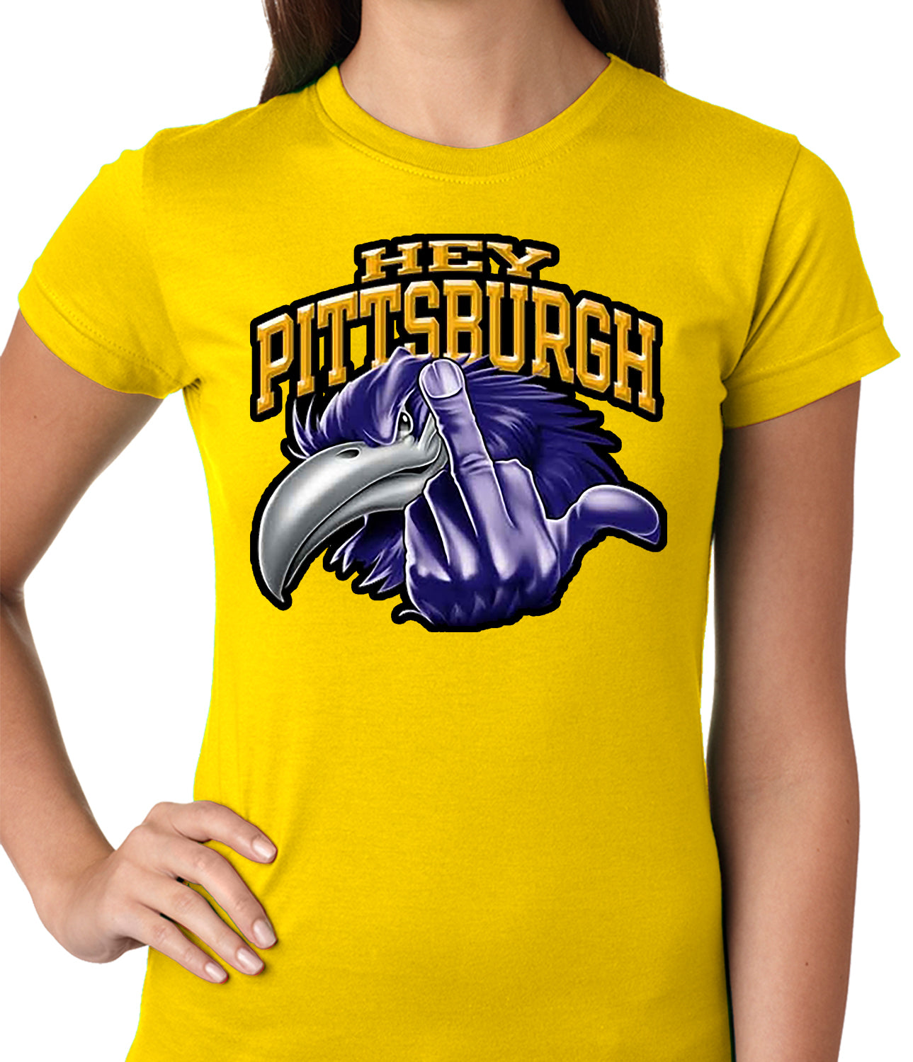 Baltimore Fan - Hey Pittsburgh Ladies T-shirt