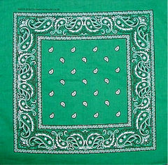 Bandanas - Irish Kelly Green Pasiley Bandana