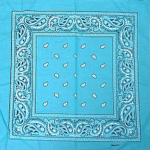 Bandanas - Turquoise Paisley Bandanna