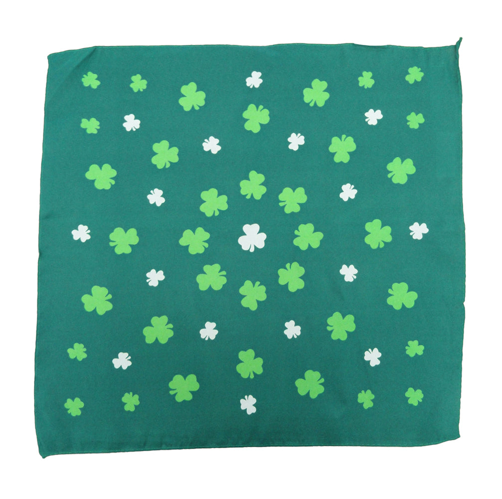 Bandanna - 22x22 Inch Dark Green Shamrock Bandanna
