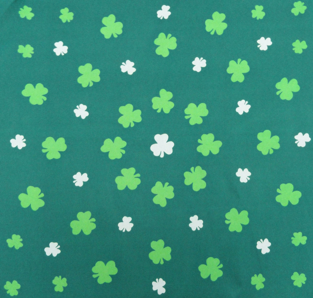 22x22 Inch Dark Green Shamrock Bandanna